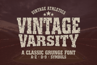 Capture Classic Charm with Vintage Varsity Font